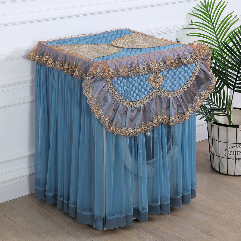 新款滚筒洗衣机罩蕾丝布艺通用海尔西门子小天鹅洗衣机防尘罩盖布