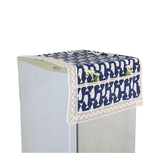 冰箱盖布单开双开门滚筒洗衣机罩防尘罩棉麻布艺盖巾微波炉防尘布