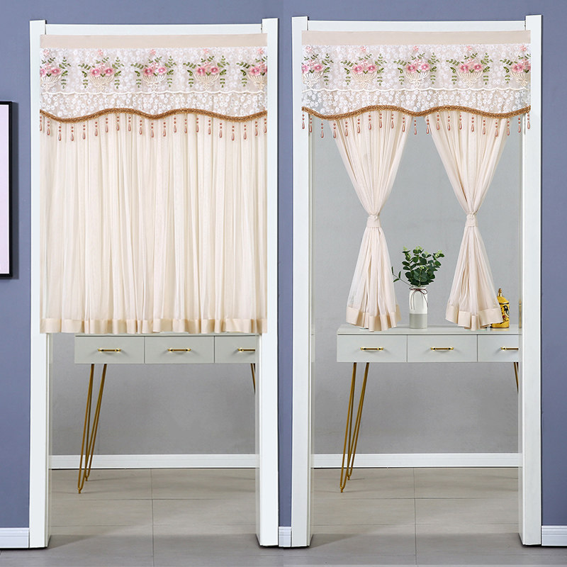 门帘家用免打孔纱帘子短门帘半截挂帘卧室厨房隔断帘遮挡帘魔术贴,居家布艺,窗纱,淘宝优惠券,粉丝福利购,淘宝优惠卷