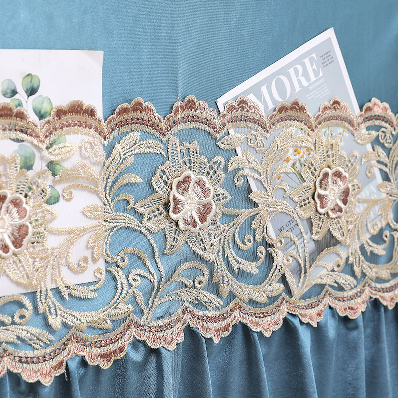 레이스 냉장고 타올 싱글 도어-양문형 냉장고 먼지 커버 더블 레이어 농축 세탁기 커버 천 다목적 커버 타올