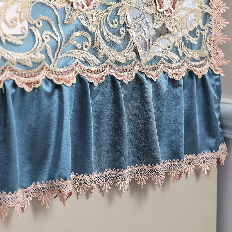 레이스 냉장고 타올 싱글 도어-양문형 냉장고 먼지 커버 더블 레이어 농축 세탁기 커버 천 다목적 커버 타올