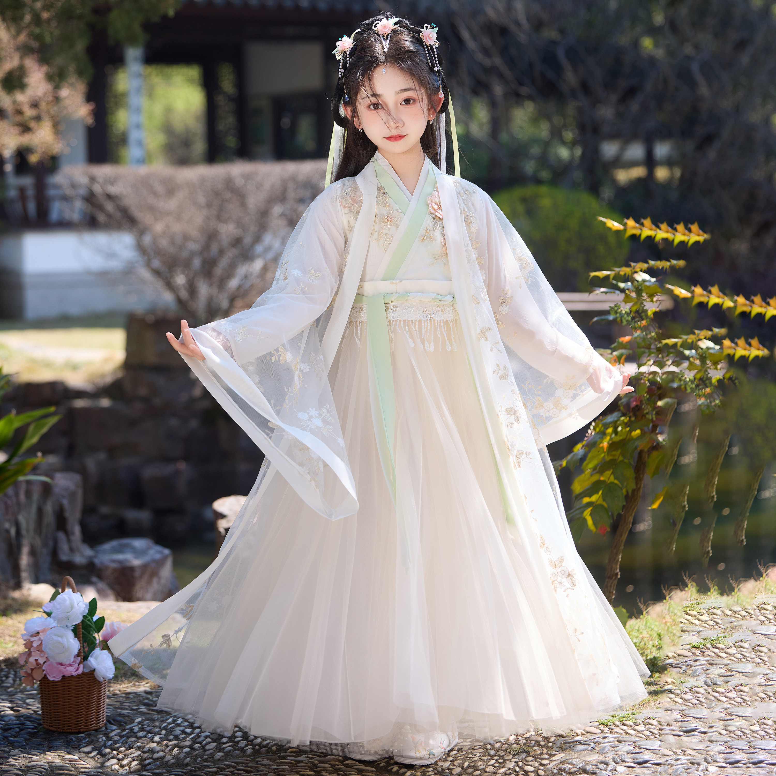 汉服女童2026新款春装儿童古风超仙公主裙日常可穿女孩中国风古装