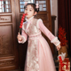 新年喜庆过年衣服加厚 国风拜年服儿童冬季 汉服女童冬装 2026新中式