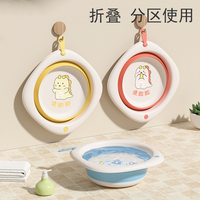 嬰兒可折疊洗臉盆兒童洗屁屁股腳新生兒初生寶寶專用小盆子三件套