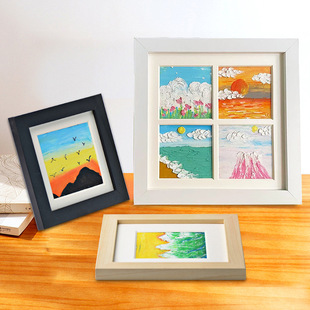 正方形九宫四宫格油画棒相框10X10绘画装裱画框diy作品挂墙框