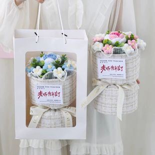 创意手工针织毛线玫瑰花束中高考祝福毕业感谢师恩送老师礼物惊喜