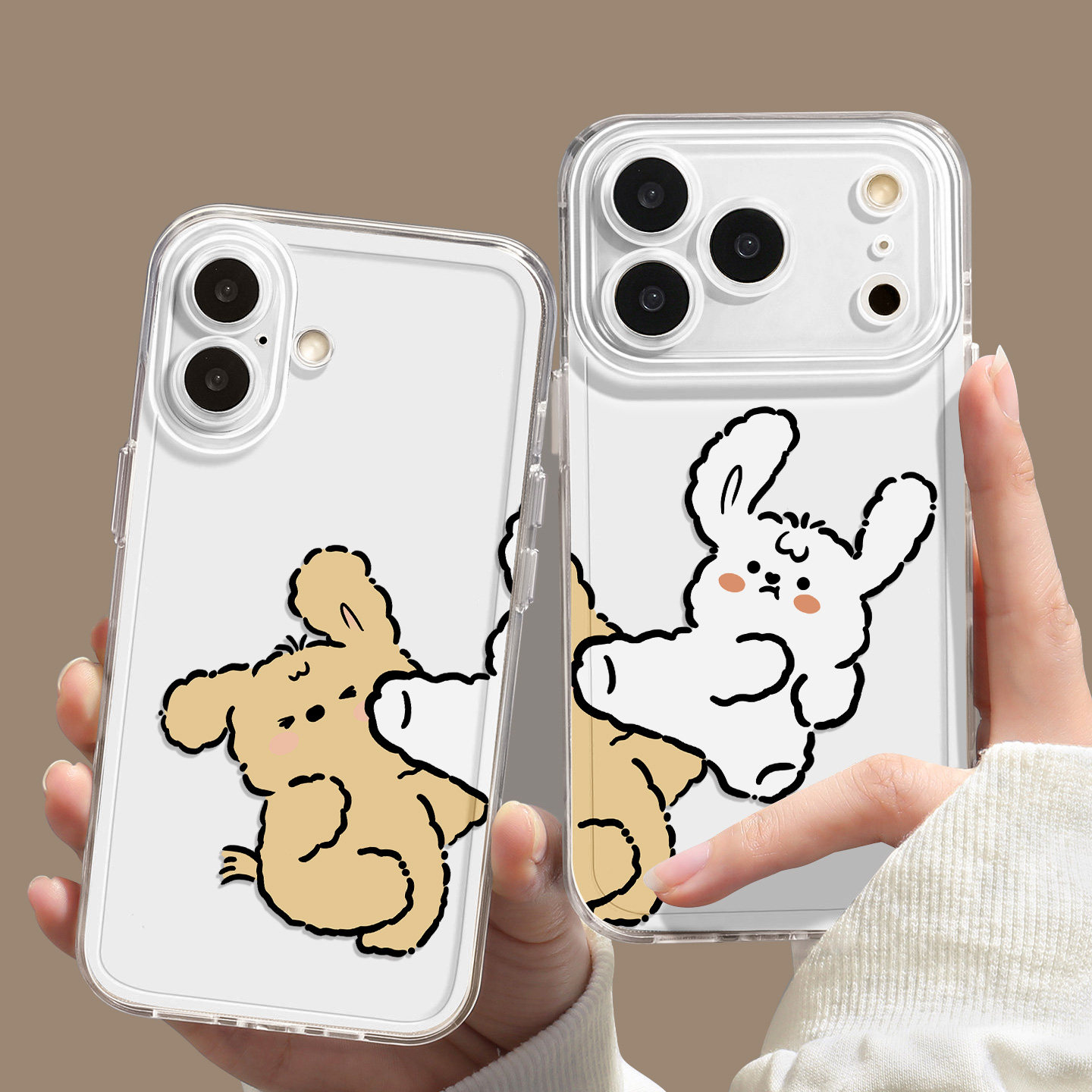 小狗情侣适用苹果18promax手机壳手机壳iphone17硅胶15plus透明16可爱13中国风12裸机手感14新款17air超火max