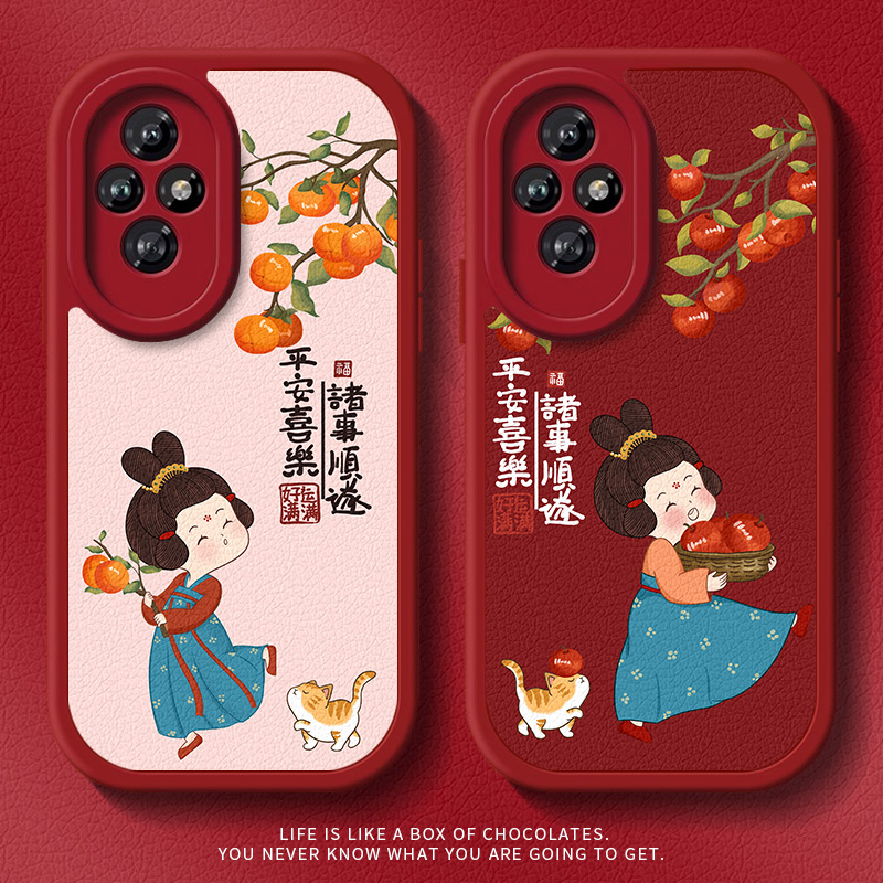 新款唐美人适用华为荣耀400pro手机壳300硅胶90gt镜头全包200中国风80软70pro高级感50se可爱60小众30s红秋冬