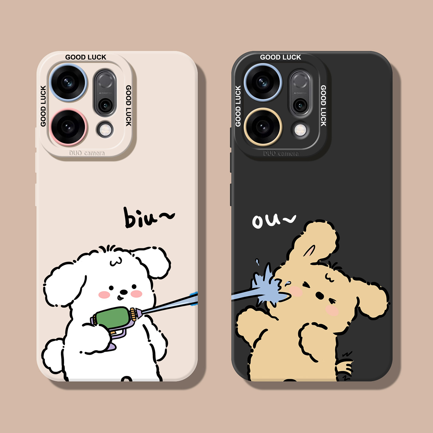 小狗情侣适用oppofindx8手机壳findx7全包opporeno14硅胶reno13软reno12可爱reno7男a95超薄k11散热k9x保护套