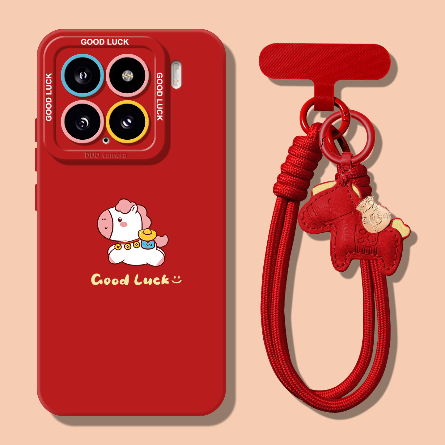 2026小白色适用小米17手机壳马年15红色14新款红米k90带挂绳k80防摔k70全包turbo4pro硅胶mix4可爱note15软壳