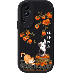 柿柿如意适用oppok11手机壳k10活力版小羊皮findx6pro简约findx7趣味oppok9x好运a2pro皮质r17情侣a96全a11x