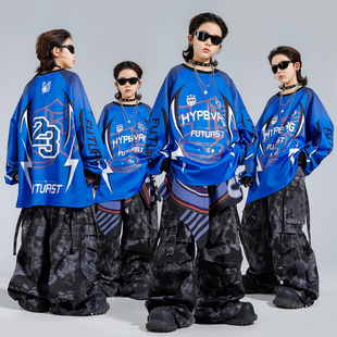 男童嘻哈街舞儿童潮服酷帅女童演出服套装少儿团体hiphop表演服装