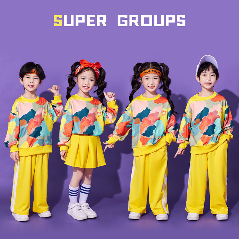 儿童啦啦队演出服小学生运动会服装大合唱班服幼儿园拉拉操表演服