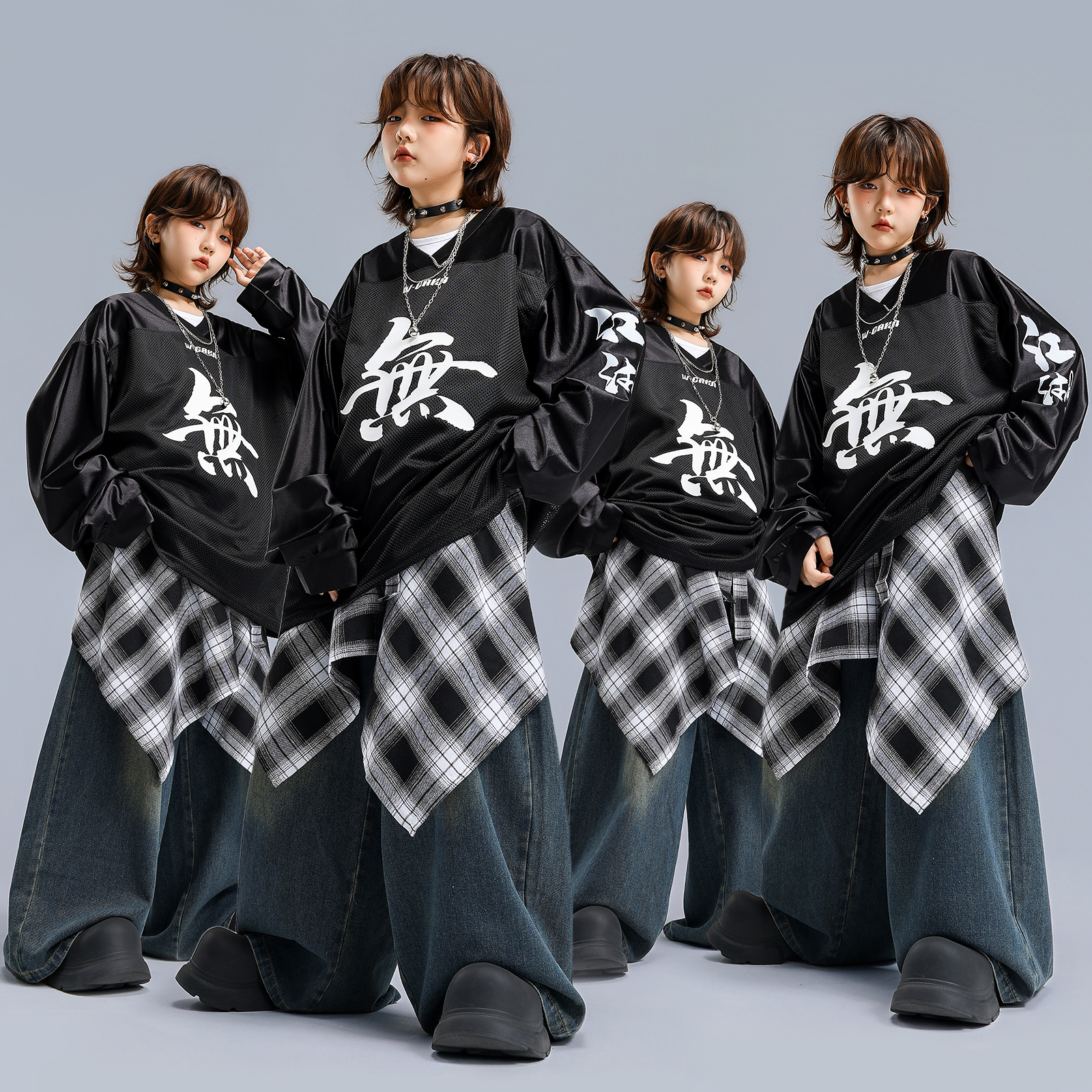 男童嘻哈街舞儿童潮服套装帅女童小学生团体服装少儿hiphop表演服