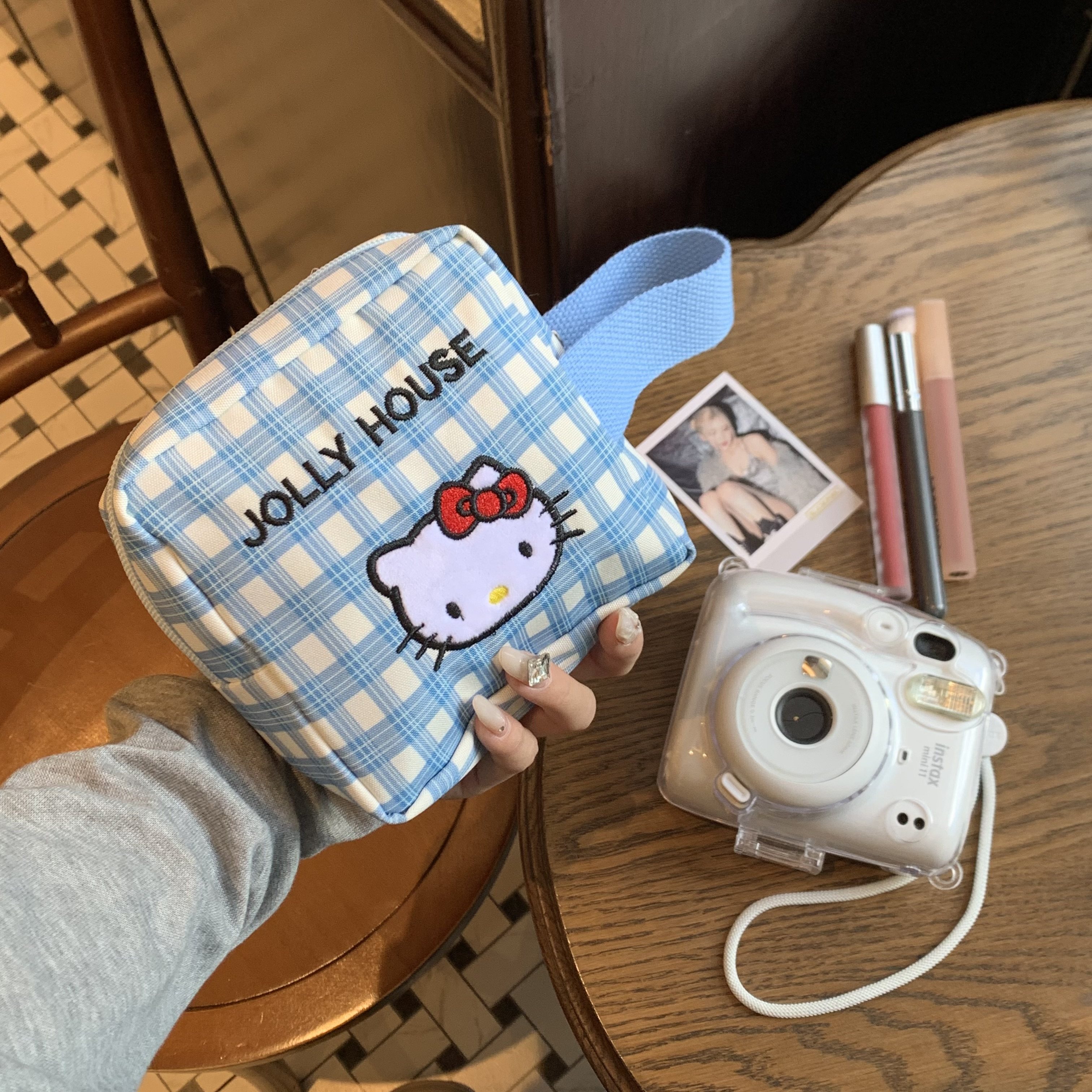 Kitty拍立得保护包女可爱富士mini12防摔相机包ccd便携收纳保护套