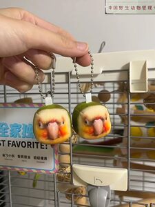 【鸟立方】鹦鹉方块挂件可爱虎皮鹦鹉玄风毛绒小鸟钥匙扣挂件玩偶