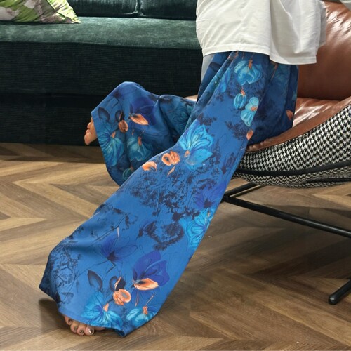 遛弯裤休闲裤女长裤夏季棉绸裤子小个子宽松阔腿裤防蚊裤家居裤