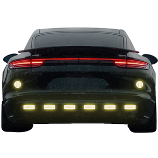 3M黑色美规轮眉反光车贴遮痕汽车划痕贴黑色隐形装饰反光片反光条