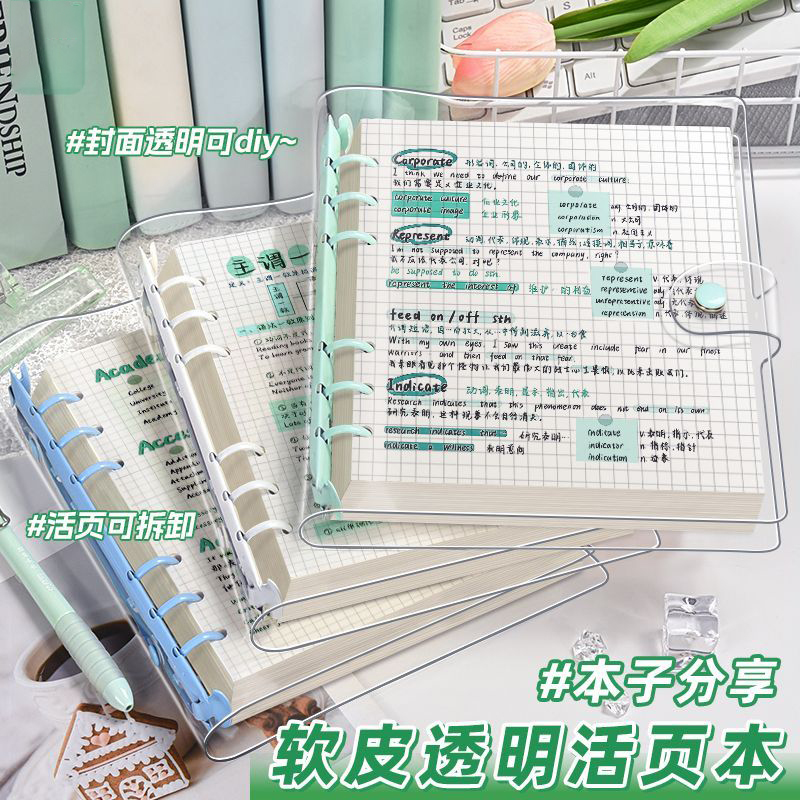 PVC透明封面 加厚纸张 1张=2页