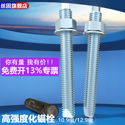 10.9化学膨胀螺栓高强度12.9级