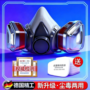 防毒面具喷漆专用化学实验室化工厂农药防烟甲醛有毒气体防尘面罩