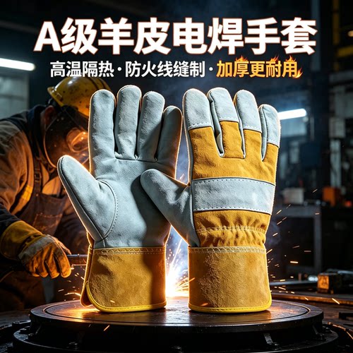 羊皮牛皮电焊手套耐高温防烫