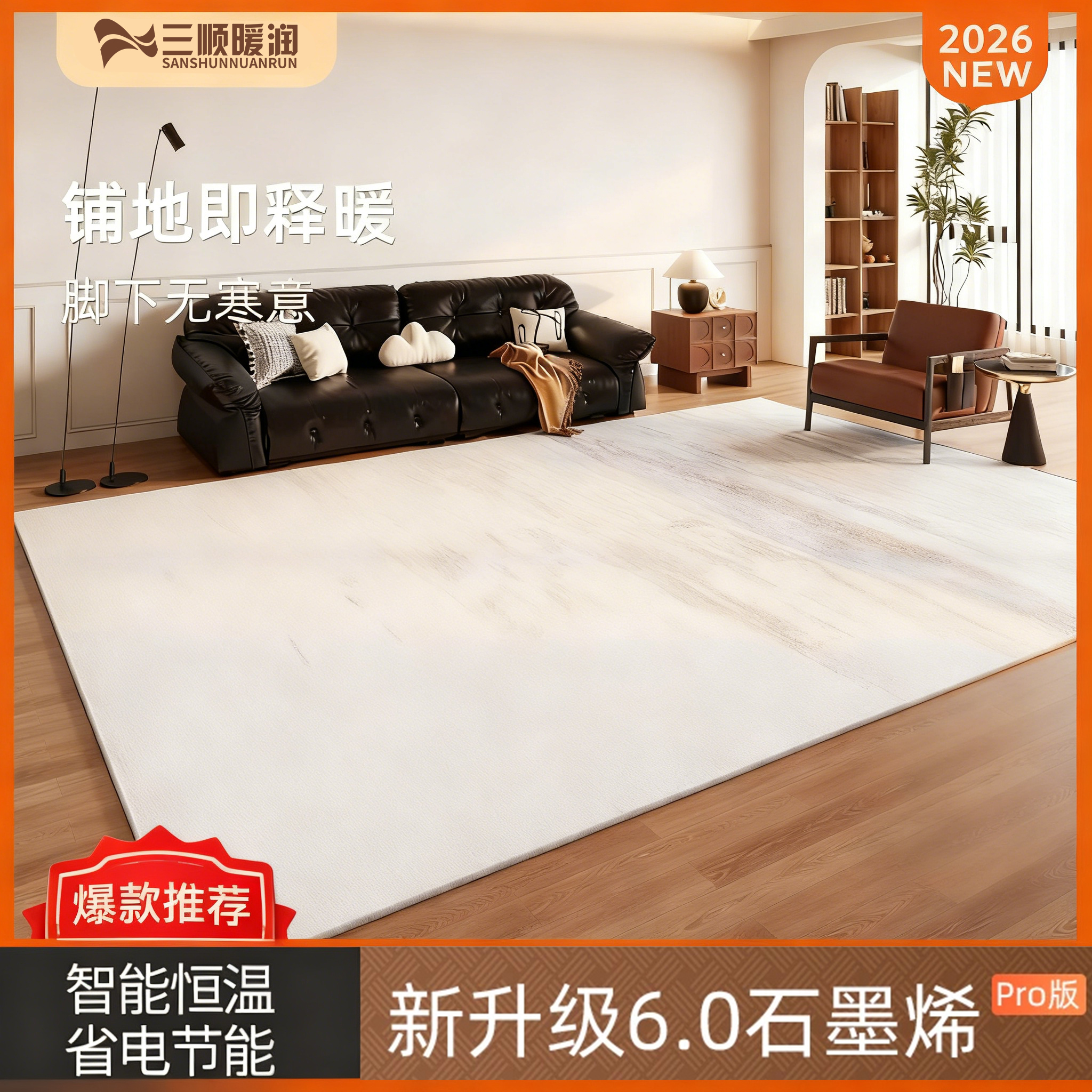 三顺暖润碳晶地暖垫电热地毯