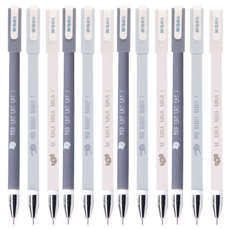 晨光萌宠小物拔帽中性笔针管笔学生简约可爱卡通0.38mm超细头黑笔