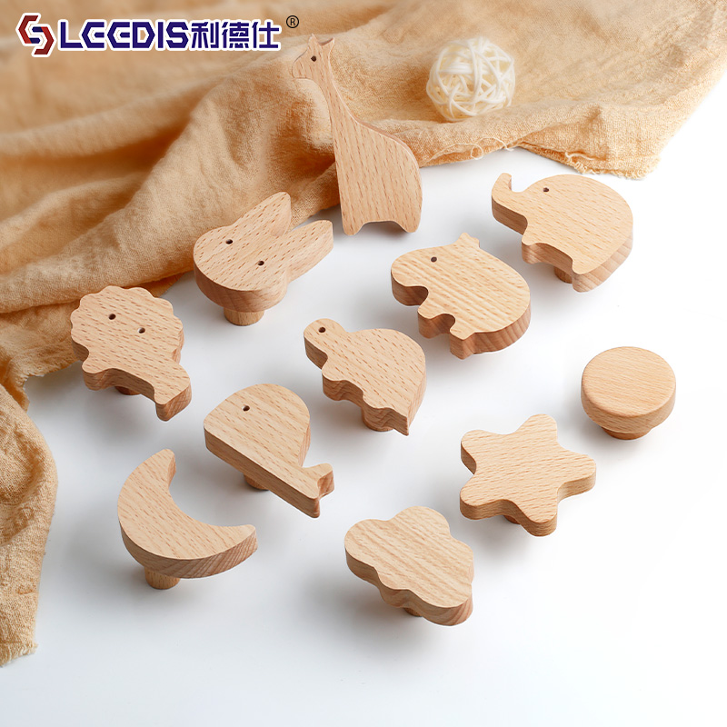 可爱动物柜门橱柜实木门把手