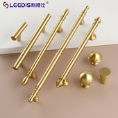 中式 现代简约轻奢金色单孔柜子抽屉橱柜把手 黄铜柜门衣柜拉手美式