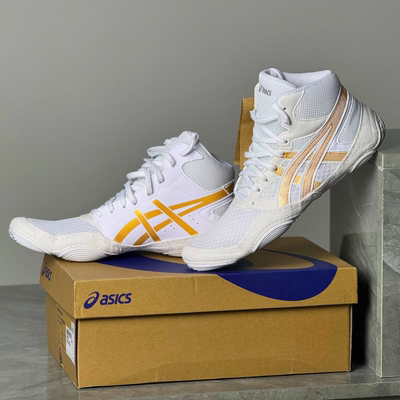 亚瑟士asics摔跤鞋男拳击鞋女深蹲硬拉举重格斗儿童大童专业搏击