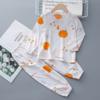夏季薄款長(zhǎng)袖小童棉綢空調(diào)家居服