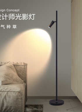 LED照明客厅灯光影落地灯设计师轻奢氛围网红轻奢感日落卧室台灯