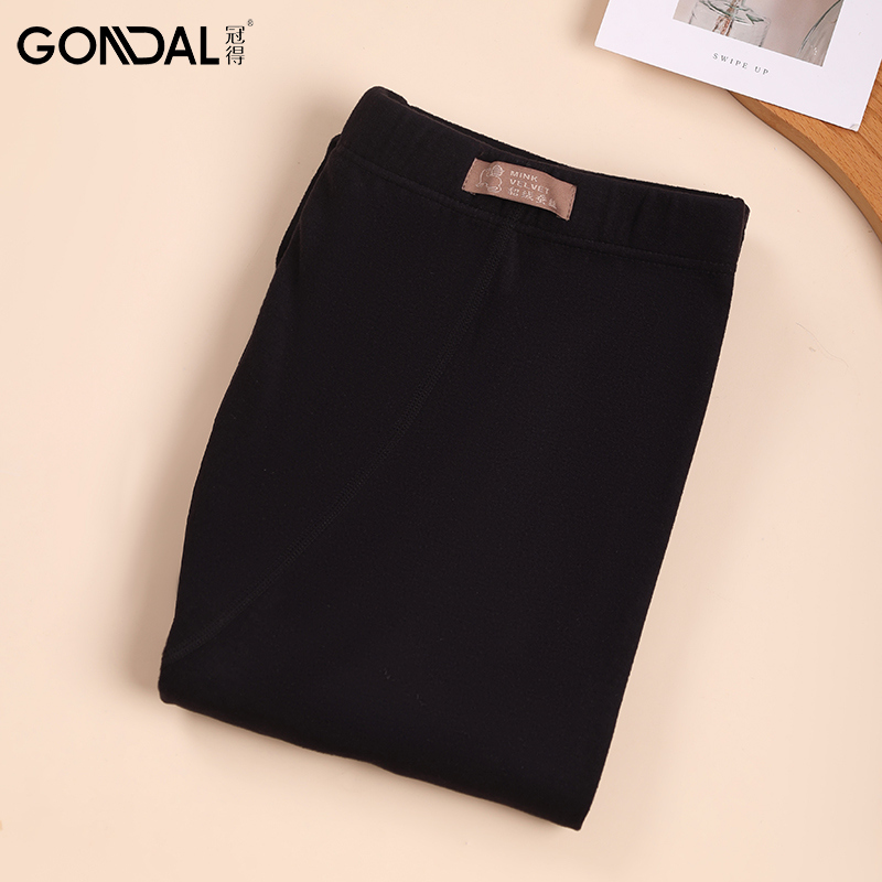 冠得貂绒蚕丝贴片男士保暖裤