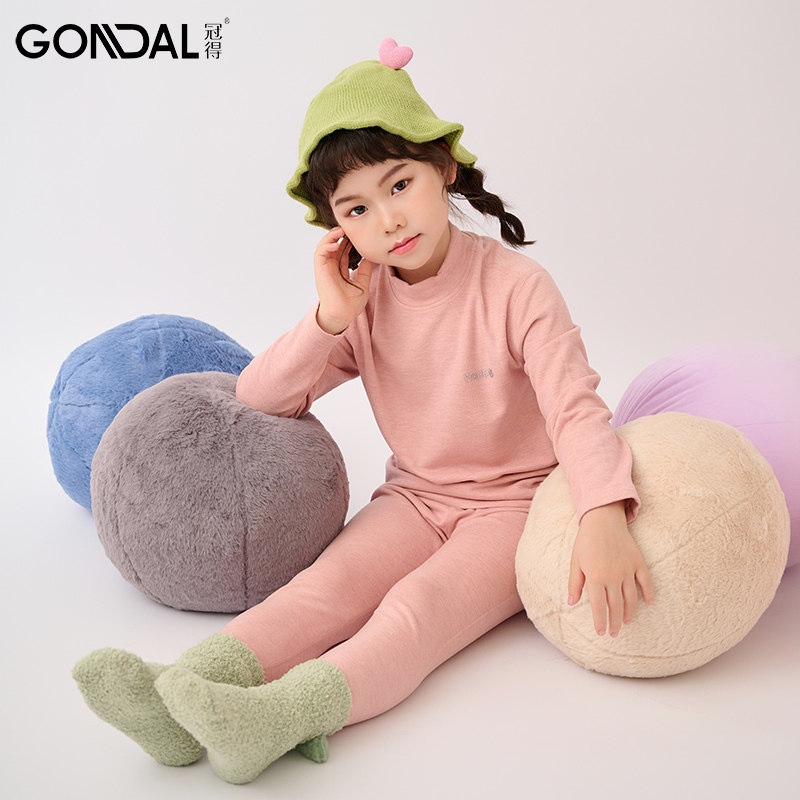 冠得中童大童女童保暖内衣润奶蚕丝套装中领儿童秋冬季秋衣秋裤,女士内衣/男士内衣/家居服,保暖套装,淘宝优惠券,粉丝福利购,淘宝优惠卷