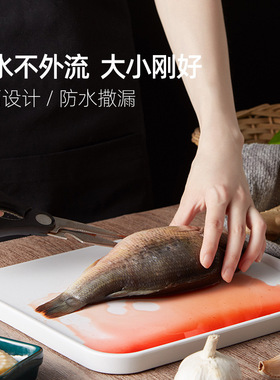Molto Bella日式菜板双面可用斜坡设计辅食生食熟食分开PP材质