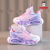 巴布豆春季 新款 女童运动鞋 Bobdog 网面透气软底儿童中大童篮球鞋