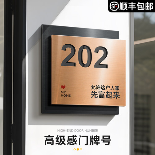 家庭住宅别墅入户门牌号街道巷口