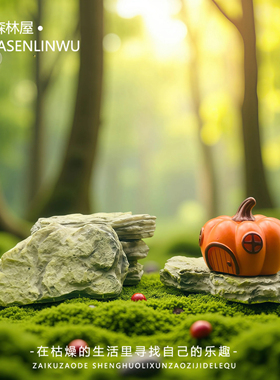 仿真石头片微景观鱼缸造景摆件