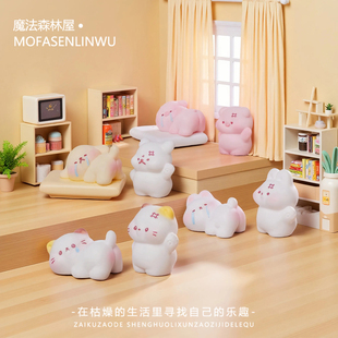 可爱打屁股小猫微景观小兔卡通公仔装饰品配件车载桌面树脂小摆件
