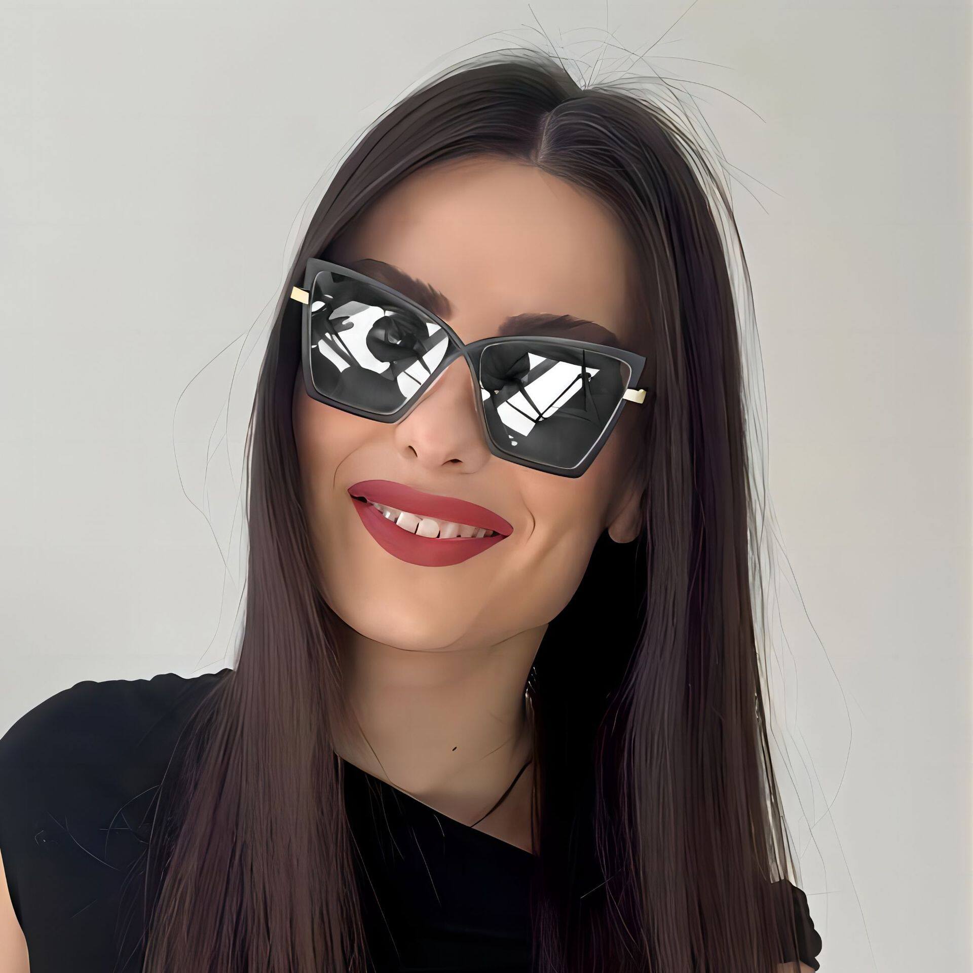 日系coopkoop新款大框欧美时尚太阳镜复古百搭潮流墨镜女辣妹