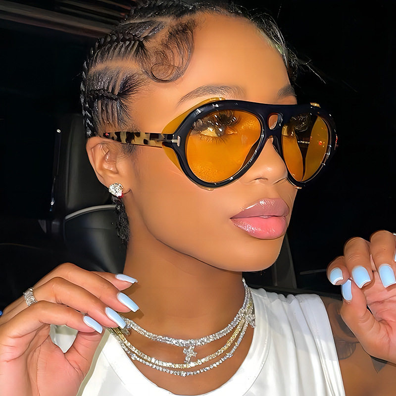 日系coopkoop新款时尚双梁多色防晒蛤蟆镜欧美ins潮流t太阳镜