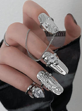 日系CoopKoop小众高级感护甲神器指甲套女时尚个性金属风指尖