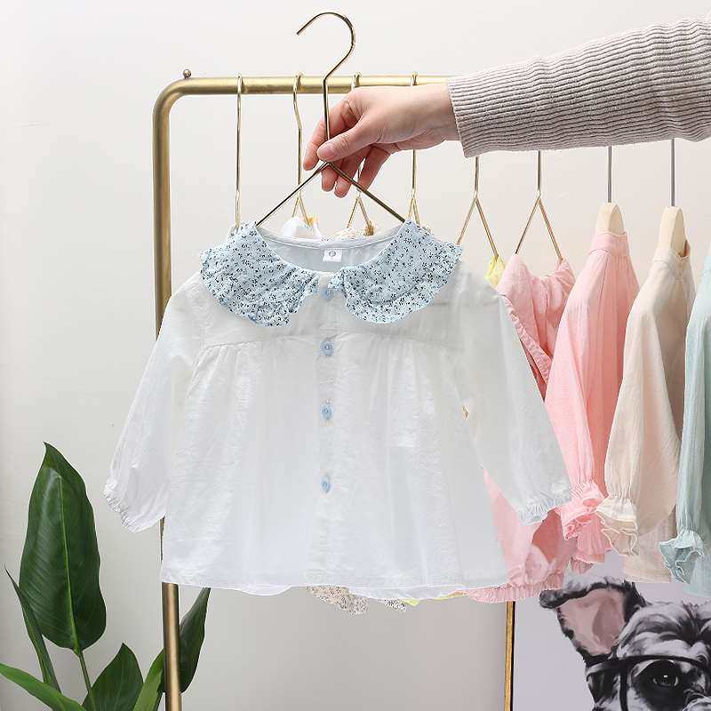 宝宝衬衣 妞2019秋季新款女童棉质娃娃领衬衫 儿童清新上衣布衣|ruв категории Детская одежда, рубашка - от Buy2taobao.com для оказания профессиональной услуги покупки агента Taobao