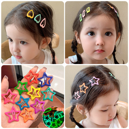 儿童夜光发夹不伤发碎发夹子