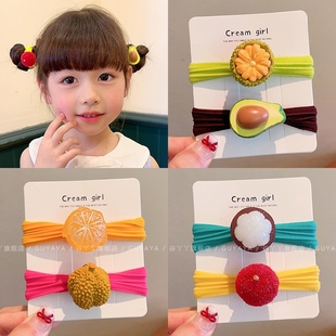 儿童水果皮筋夏季 加粗头绳女童扎头发不伤发高弹力宝宝耐用发圈女