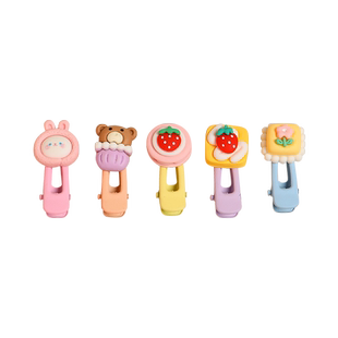 女童发夹可爱卡通宝宝多巴胺发卡不伤发前额刘海碎发夹子儿童发饰