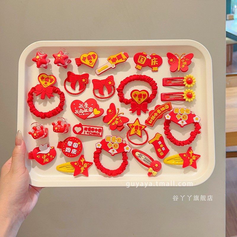儿童国庆发夹头饰女孩喜庆