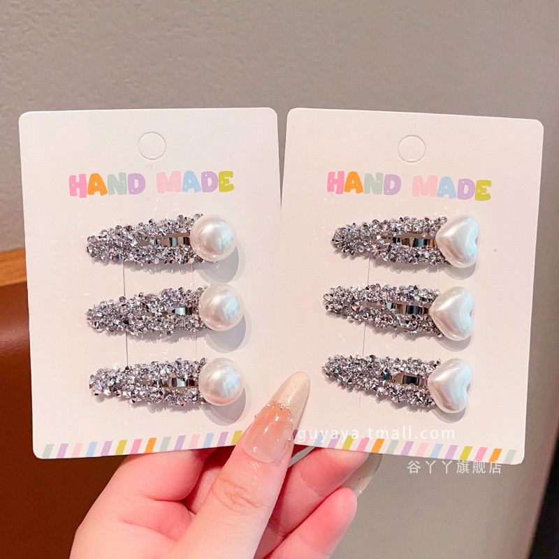 儿童五角星爱心珍珠发夹