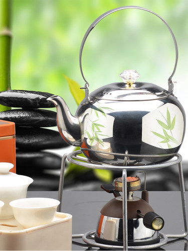 三洽304不锈钢材质一体成型茶壶